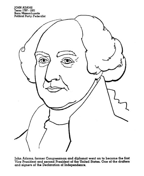 American Presidents John Adams Raquo Coloring Pages John Adams Coloring Pages - John Adams Coloring Pages