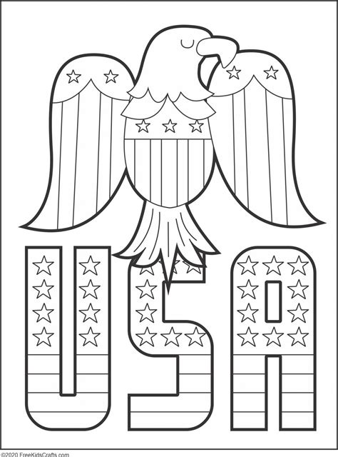 American Symbols And Monuments Printable Coloring Pages American Symbols Coloring Page - American Symbols Coloring Page