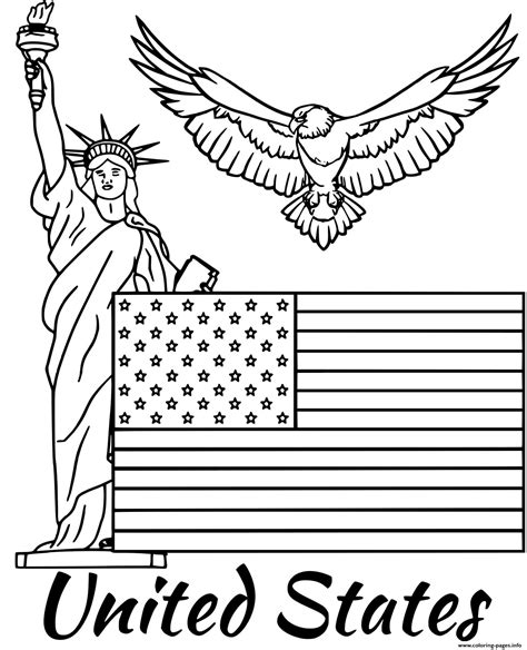 American Symbols Coloring Pages   The United States Symbols Coloring Pages Hellokids - American Symbols Coloring Pages