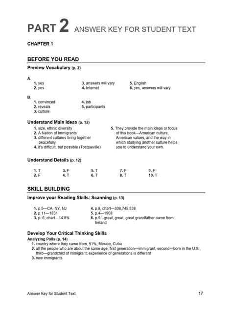 american ways answer key