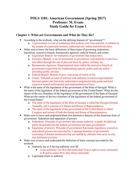 Full Download American Government Study Guide Answers 