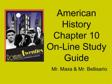 Read Online American History Chapter 10 