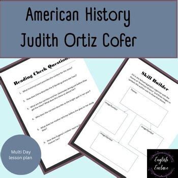 Full Download American History Judith Ortiz Cofer Theme Pdfslibforyou 
