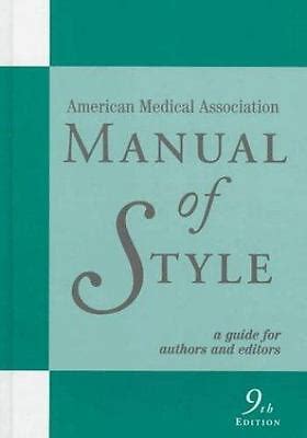 Read American Medical Association Manual Of Style A Guide For Authors And Editors 