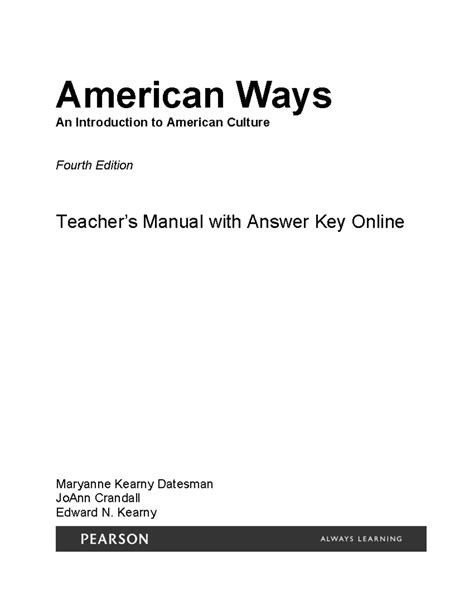 Read Online American Ways Answer Key 