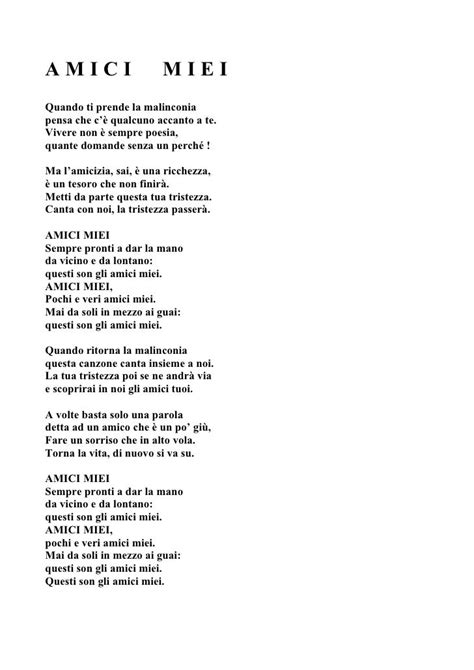 Amici Miei Testo