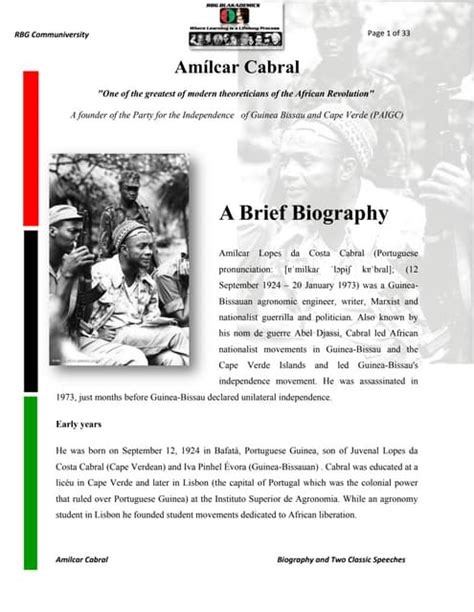 amilcar cabral biography template