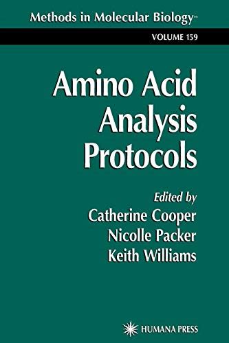 Full Download Amino Acid Analysis Protocols Methods In Molecular Biology 