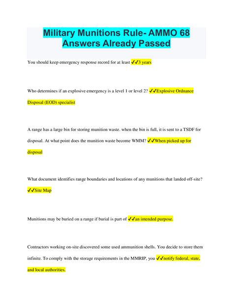 Read Ammo 68 Test Answers 