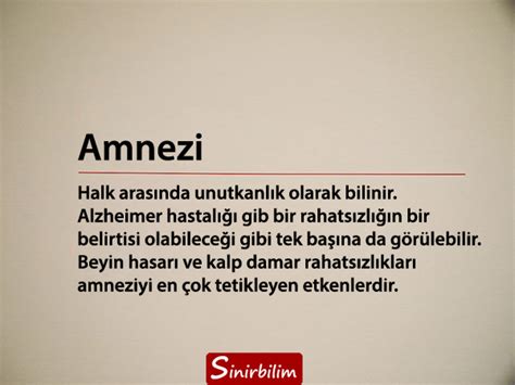 amnezi türleri