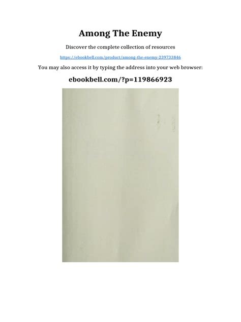 Among The Enemy Pdf
