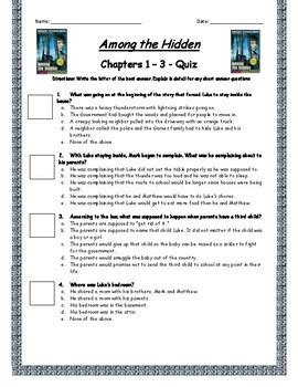 Among The Hidden Chapter 1 Answers