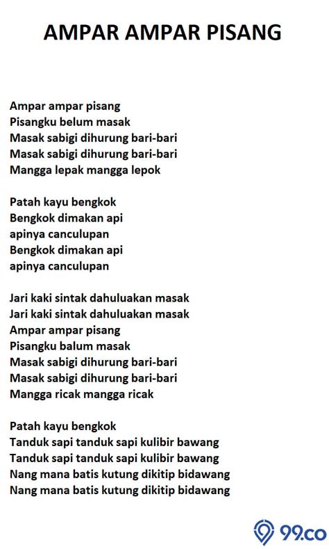 AMPAR AMPAR PISANG LIRIK - LIRIK Lagu AMPAR AMPAR PISANG | Arti Bahasa Indonesia