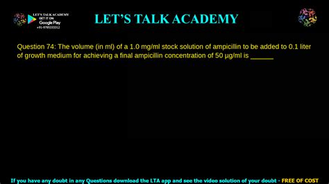 Ampicillin Stock Solution