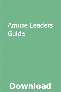 amuse leaders guide