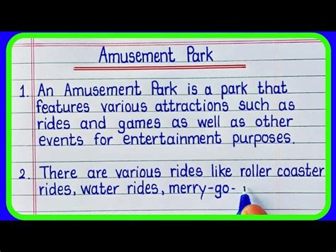 amusement park descriptive essay
