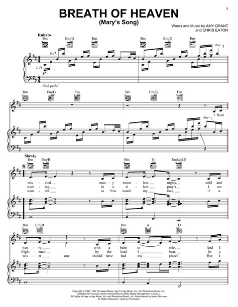 Download Amy Grant Sheet Music 