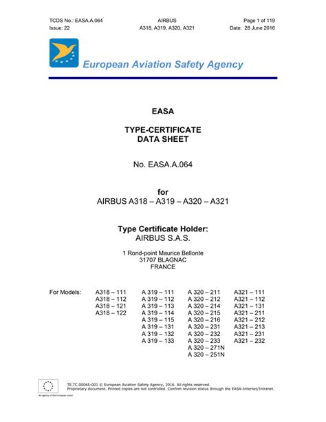 An Aircraft Type Certificate Data Sheet Contains