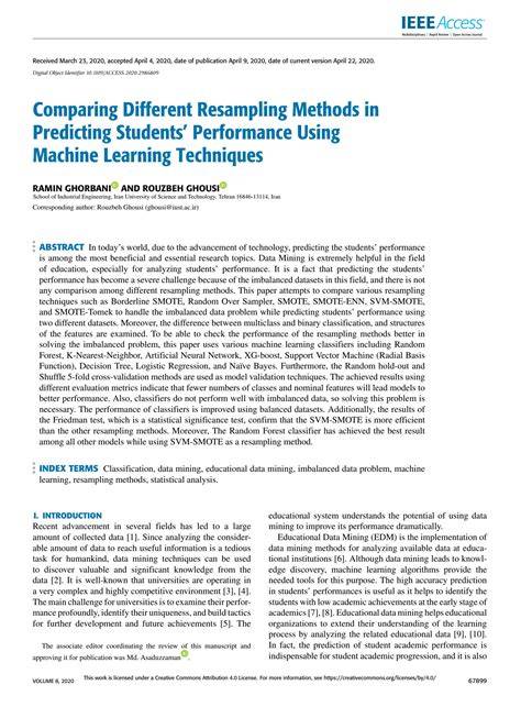 An Analysis Of Different Resampling Methods In Coimbatore