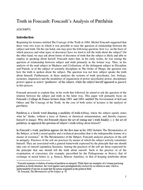 An Analysis Of Michel Foucaults What Is An Author