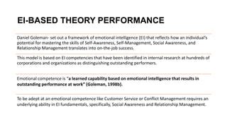 An Ei Based Theory Of Performance