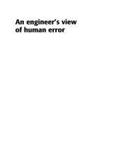 An Engineerx27s View Of Human Error Kletz T