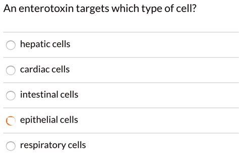 An Enterotoxin Targets Which Type Of Cell