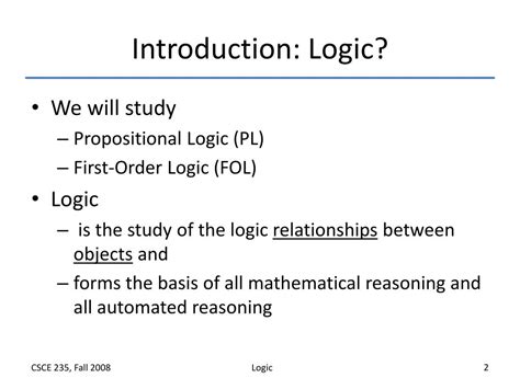 An Introduction To Logic
