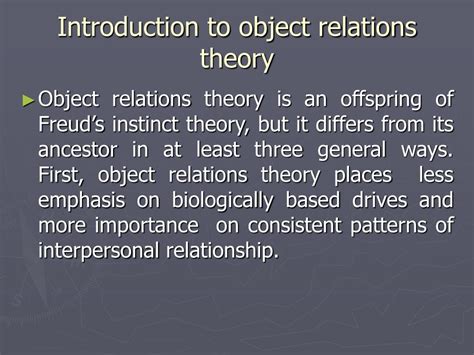 An Introduction To Object Relations