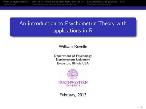 an introduction to psychometric theory personality project