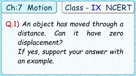 An Object Has Moved Through A Distance