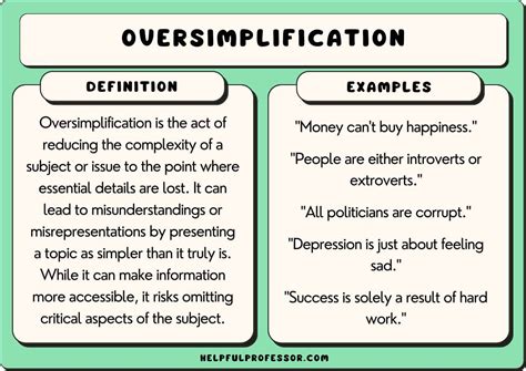 An Oversimplification Differs From A Sound Generalization Because It