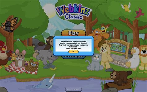 An Unauthorized Attempt To Intercept Webkinz Communications Was Detected