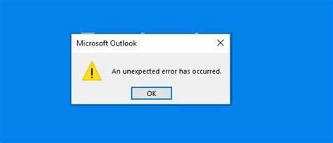 An Unexpected Error Has Occurred