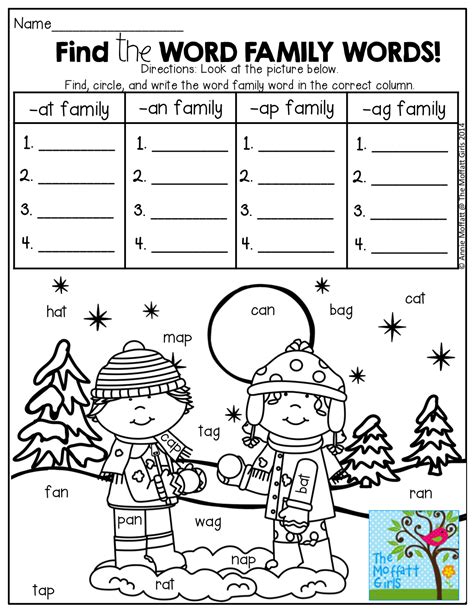 An Word Family Worksheets Free Printable Planes Amp Kindergarten Word Families Worksheets - Kindergarten Word Families Worksheets