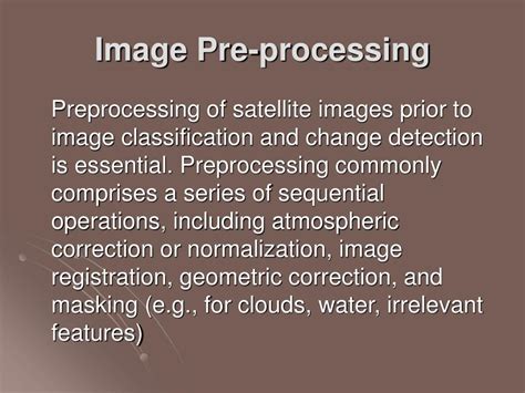 Full Download An Algorithm For Pre Processing Of Satellite Images Of 