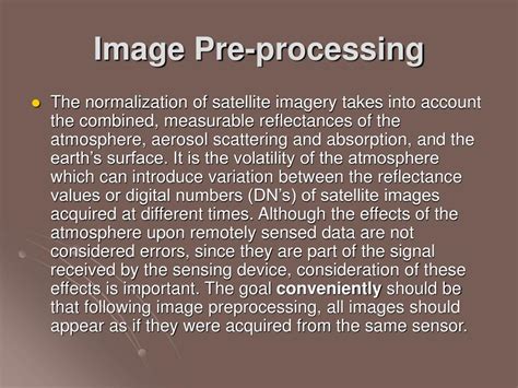 Full Download An Algorithm For Pre Processing Of Satellite Images Of 