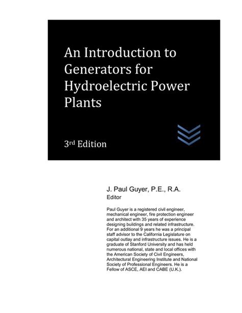 Read Online An Introduction To Generators For Hydroelectric Power Plants 