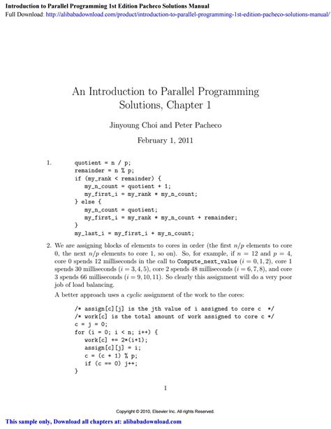 Full Download An Introduction To Parallel Programming Manual Solutions 