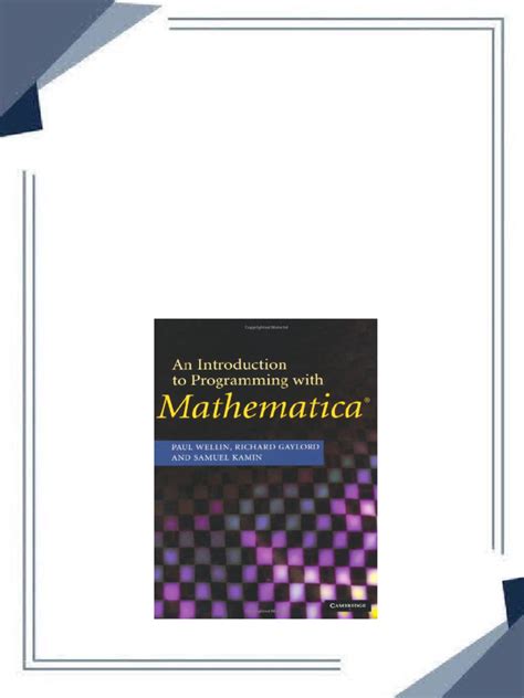 Full Download An Introduction To Programming With Mathematica Third Edition Pdf 