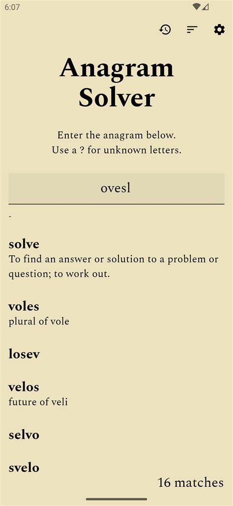 Anagram Anagram Solver