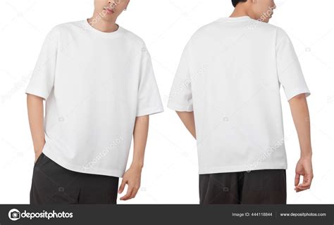 Anak Muda Dalam Ukuran Kosong Shirt Mockup Depan Desain Baju Putih Polos - Desain Baju Putih Polos