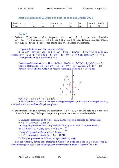 Analisi Matematica 2