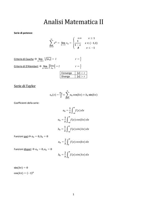 Analisi Matematica Ii
