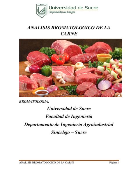 analisis bromatologico de la carne de pollo