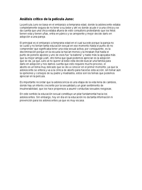 Analisis Critico Juno