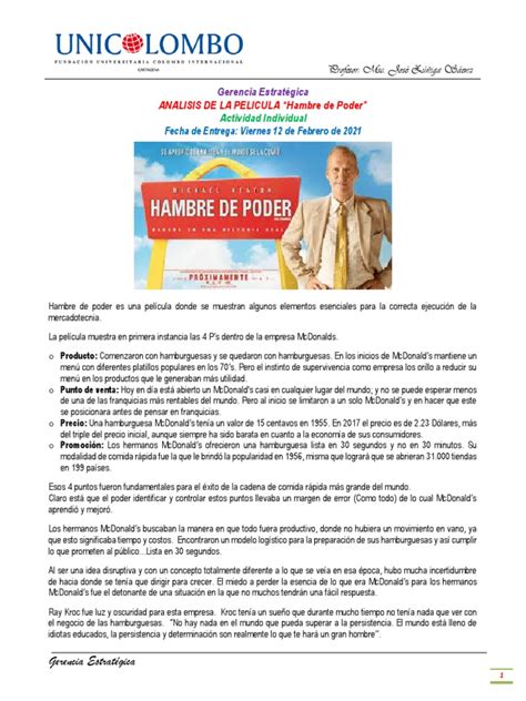 Analisis Hambre De Poder 4