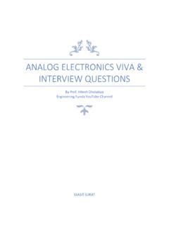 Analog Electronics Lab Viva Questions With Answers