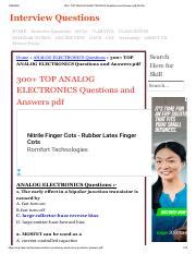 Full Download Analog Electronics Questions And Answers 