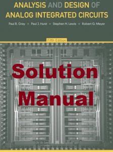 Read Online Analog Integrated Circuits Solution Manual 
